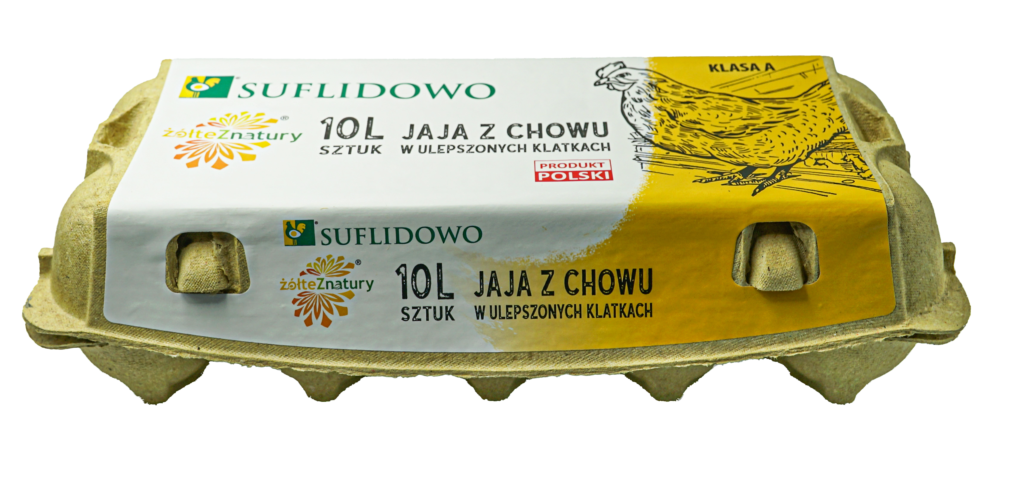 Jaja z chowu klatkowego – opakowanie żółteZnatury