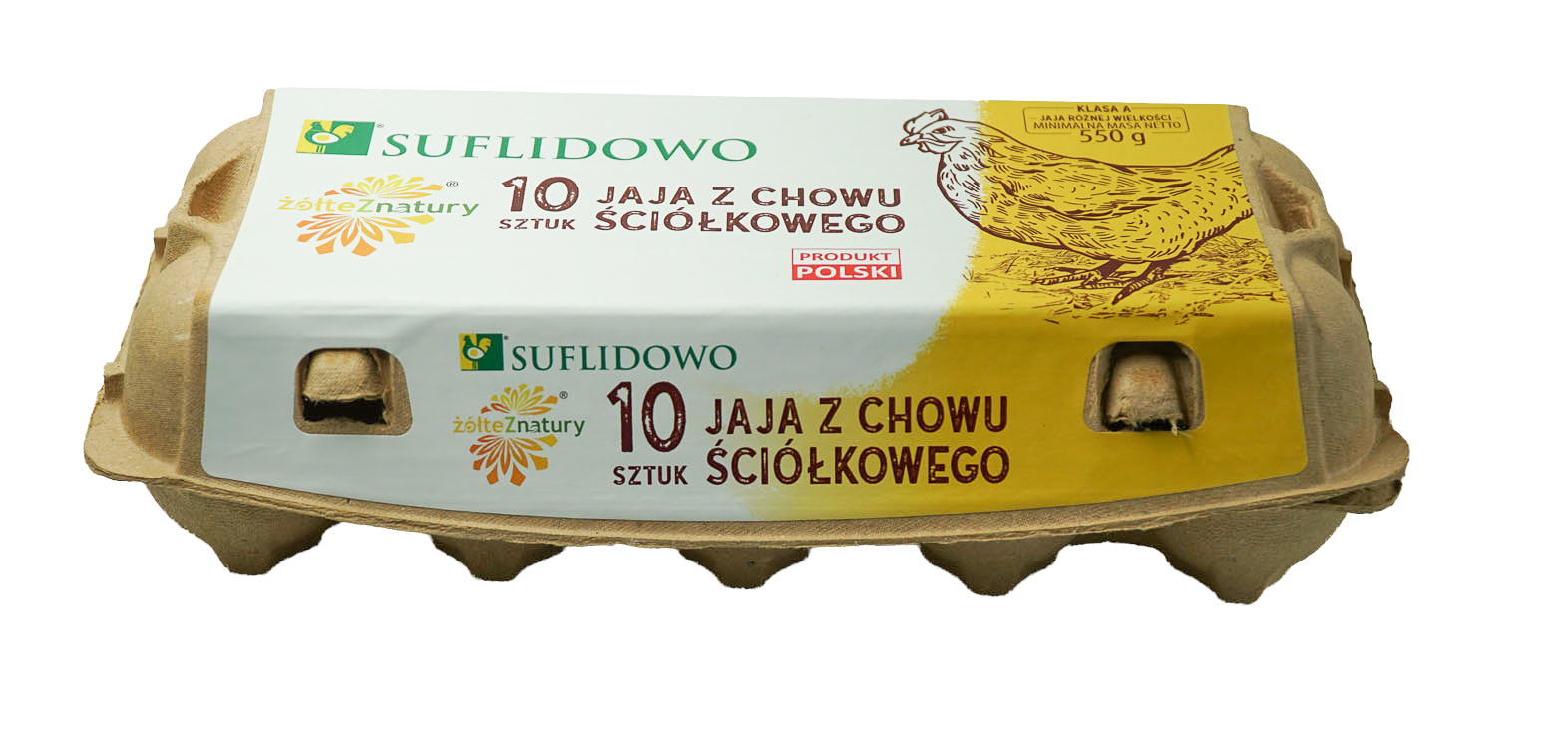 Jaja z chowu ściółkowego – opakowanie żółteZnatury